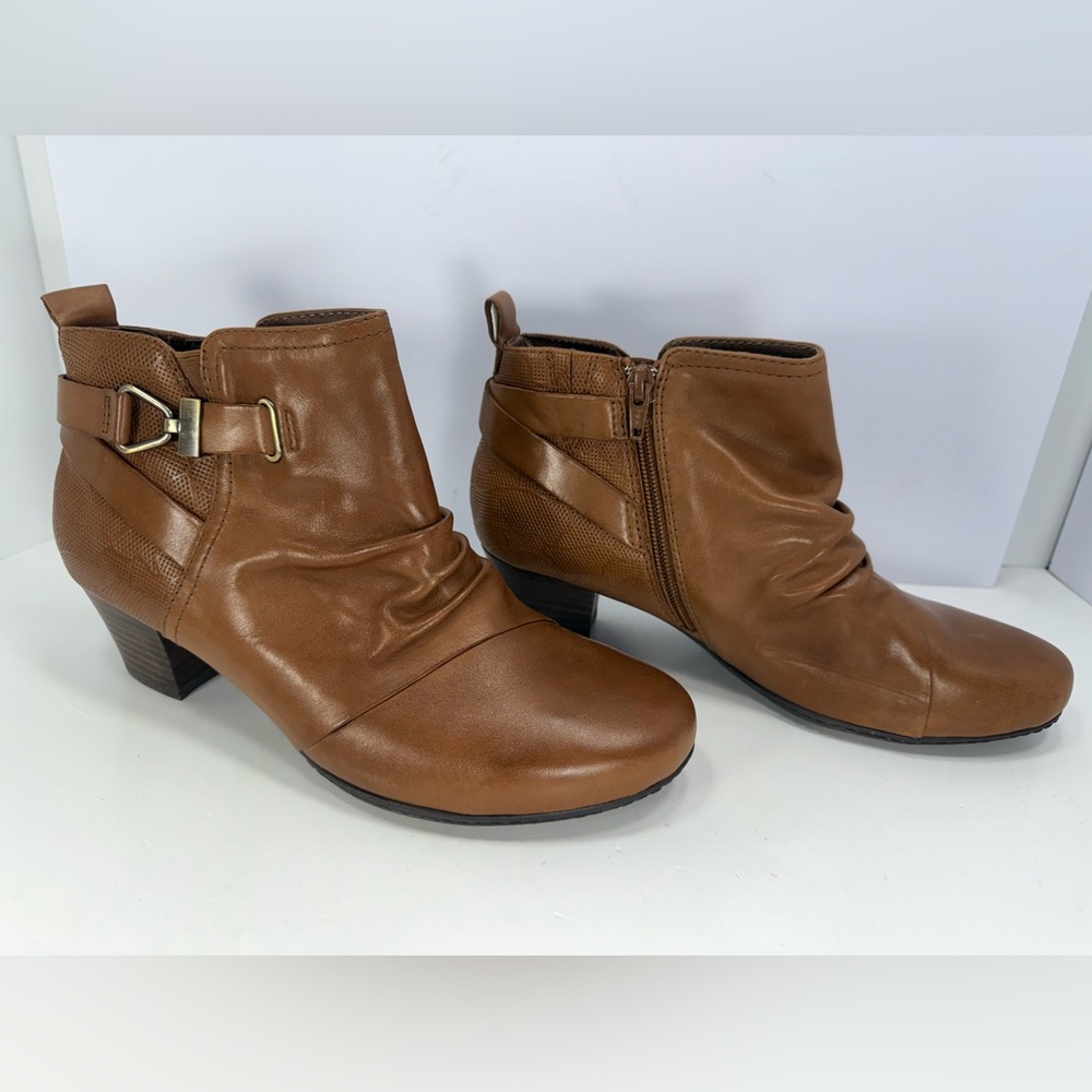 NEW - Earth Ankle Boots with Buckle Detail in Almond